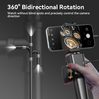 Endoscope industriel articulé avec logo personnalisé, caméra d'inspection HD 1080P à direction bidirectionnelle à 180 degrés, fourni par l'usine