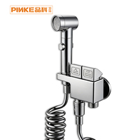 Ensemble de pulvérisateur de bidet mural moderne non électrique en acier inoxydable chromé pour toilettes, design écologique