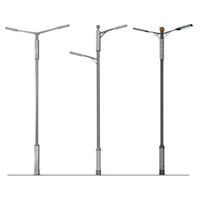 Lampadaire LED avec poteau d'éclairage public IP65, gamme de 30W à 200W pour application routière, alimentation CC