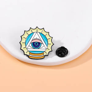 Werbe geschenk Beliebte kreative Kunst Devil Eye Badge Kreative tropfende blaue Augen Brosche Emaille Anstecknadel - Product Image 5