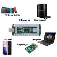 USB Arcade Stick denetleyici çip Mini 3D Analog sıfır gecikme PC MAME için ahududu Pi anahtarı PS/3 buhar sikke itici üretilen