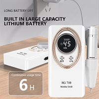 2025 SG710 perceuse à ongles Rechargeable Mini perceuse à ongles sans fil Portable Gel Kit de perceuse à ongles 30W manucure pédicure 45000 tr/min