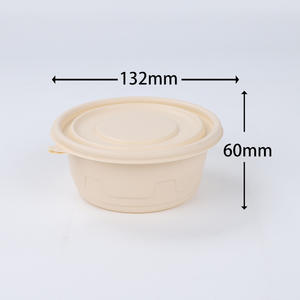 Hot Sell 450ml Cornstarch Eco-friendly Biodegradable Corn Starch Soup Disposable <b>Bowl</b> <b>with</b> <b>Lid</b> - Product Image 1