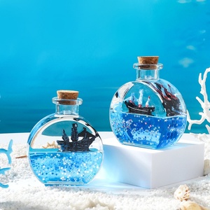 Kreative Bunte Ozean Tier Schwimmende Öltropfen Flüssigkeit Sand Flasche Cartoon Sanduhr Desktop Ornamente - Product Image 3