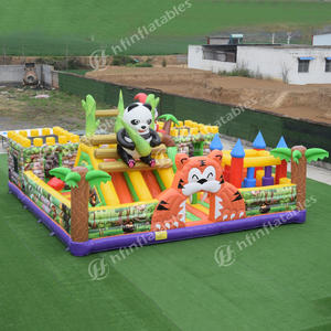 Les enfants commerciaux en plein air jouent au jeu combo videur sautant château <span class=keywords><strong>gonflable</strong></span> panda géant <span class=keywords><strong>gonflable</strong></span> bo - Product Image 2