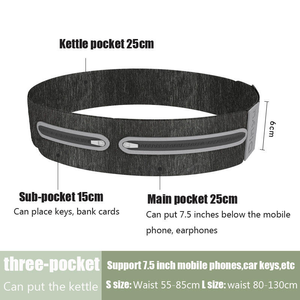 Riñonera Deportiva Ligera de Nailon para Mujer, con Cierre de Velcro, Impermeable, para Correr, con Porta Botella de Agua y Bolsillo para Teléfono con Cremallera - Product Image 3