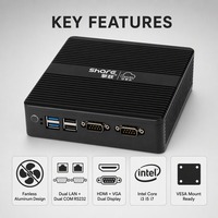 Mini PC industriel sans ventilateur Sharerdp personnalisé avec processeur Intel Core i3/i5 10110U/1115G4, 6 ports USB, compatible 4G Nano Box pour moniteur