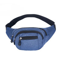 Trending Effen Kleur Polyester Schouder Slingerde Telefoon Riem Bum Pocket Custom Print Fanny Pack Heuptas Mannen