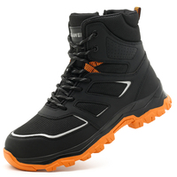 Chaussures de sécurité anti-perforation AMAWEI CE à embout en acier, chaussures personnalisées pour l'exploitation minière, la construction, l'entrepôt, bottes de travail noires 863