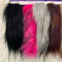 Poils longs en peluche teintés de haute qualité, blanc, jaune, rouge, fausse fourrure mongole, tissu acrylique pour vêtement/rembourrage automobile/