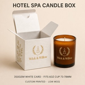 Boîte pliante personnalisée en carton blanc pour bougies de <span class=keywords><strong>SPA</strong></span> d'hôtel, couleur or <span class=keywords><strong>champagne</strong></span>, pour bougies de soja, faible MOQ - Product Image 1