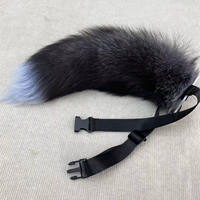 Yihaoyi 35-45cm Queue de Renard Réelle en Gros, Queue de Renard Fluffy en Fourrure Animale pour Décoration, Accessoires, Porte-clés, Costume de Cosplay, Accessoire