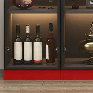 Aluminium Wijnkast Wijn Display Bar Glazen Vitrinekast Voor Thuis