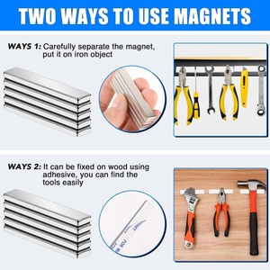 मजबूत n52 पतली चुंबकीय पट्टी स्थायी ब्लॉक नियोडिमियम के साथ होम ऑफिस रसोई के लिए चिपकने वाली ड्रॉपशीपिंग के साथ - Product Image 5
