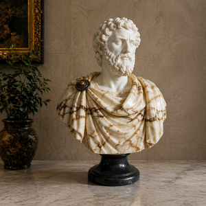 Statue <span class=keywords><strong>de</strong></span> buste romain en marbre sculpté à la main, sculpture d'<span class=keywords><strong>empereur</strong></span> classique, portrait <span class=keywords><strong>de</strong></span> style grec pour la décoration intérieure - Product Image 5