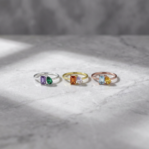 Custom Hydro Quartz Women's 925 <b>Silver</b> Birthstone Gemstone Rings Fashionable Baguette Design Engagement Gift Wedding Jewelry - Product Image 3