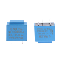 0.5W 220V à 12V Puissance Mini Type Scellé Plug in PCB Board 4 Pin Transformateur Encapsulé Étanche 10x10x10mm