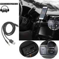 Adaptateur de charge audio pour autoradio 2 en 1, câble audio USB A mâle vers prise jack 3,5 mm mâle pour iPhone