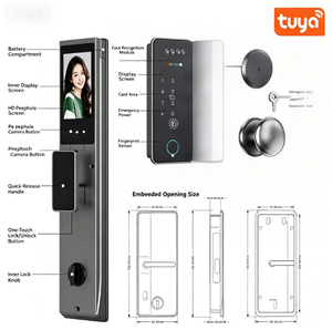 Özel Paketleme Akıllı Yüz Tanıma Parmak İzi Kilidi Fabrika Toptan Satış Görsel Monitörlü Akıllı Kilit Küresel Pazar İçin - Product Image 3