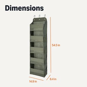 Over The Door <b>Shoe</b> Organizer 6.4 X 54.5 X 14.9 In Dark Grey Multifunctional Hanging Storage For <b>Shoes</b> Behind Doors - Product Image 2