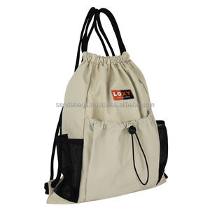 2024 Nylon impermeable viaje deporte gimnasio cordón mochilas Fitness cadena personalizada <span class=keywords><strong>mochila</strong></span> bolsa - Product Image 2