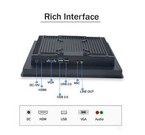 10.4 inç IPS LCD yüksek parlaklık güneş ışığı okunabilir 350cd/<span class=keywords><strong>m</strong></span> endüstriyel gö<span class=keywords><strong>m</strong></span>ülü açık çerçeve dokunmatik ekran monitör yeni - Product Image 5