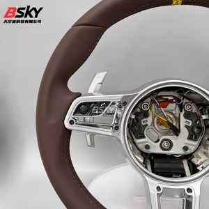 Volante de cuero de alta calidad con <span class=keywords><strong>precio</strong></span> de mayoreo directo de fábrica, adecuado para <span class=keywords><strong>Porsche</strong></span> Panamera, <span class=keywords><strong>Cayenne</strong></span>, Cayman, Boxster 718 - Product Image 4