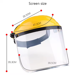 Protector Facial Transparente de Malla Completa con Certificación ANSI, Protector de Ojos Antirrayas Abatible, Casco de Seguridad Amarillo Impermeable de Alta Resistencia - Product Image 5