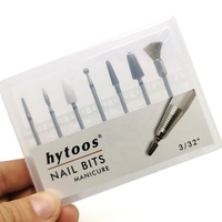 HYTOOS Carbure Ongles Foret Ensemble 3/32 "7 Pièces/ensemble Rotatif Clou Fraise pour Manucure Ongles Accessoires Outils De Salon