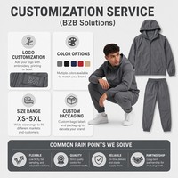 Ensemble de survêtement pour homme en polyester uni personnalisé avec fermeture éclair intégrale, doublure en maille nid d'abeille, cordon de serrage, coupe-vent en nylon, 2 pièces