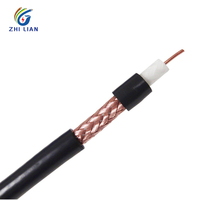 Câble coaxial RG6 haute performance à blindage quadruple, conducteur en cuivre massif 18AWG, faible perte, pour télévision par satellite longue distance