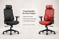 Chaise de bureau ergonomique S6 confortable et abordable en maille, pivotante, inclinable, pour travail informatique, chaise de conférence, chaise de direction