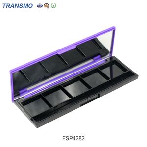 Palette de fards à paupières en gros avec miroir, boîte vide noire pour blush, conteneur de palette de fards à paupières, emballage de boîte à poudre - Product Image 4