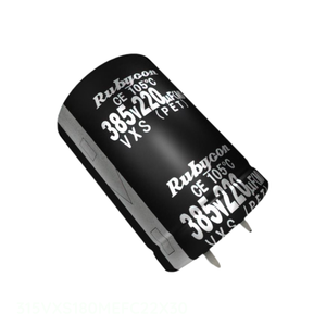 Condensador Original de 180 uF, Tipo Through Hole, 315VXS180MEFC22X30, de Aluminio, 180UF, 20%, 315V, SNAP TH - Product Image 1