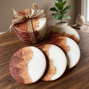 Wedding Parties <b>Drinks</b> Display Bone Inlay Classic Custom Design Multi-Size Stocked <b>Coasters</b> Mats Table Decoration Eco-Friendly - Product Image 1