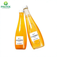 Bouteilles en verre vides de qualité alimentaire pour jus, soda et eau, avec logo personnalisé, vente en gros d'usine