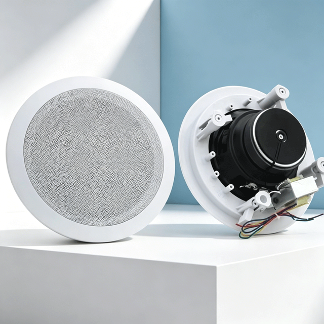 Factory Wholesale 2-Way Coaxial Metal Ceiling Speaker 100V 70V Constant Voltage Stereo Surround USB PA System Commercial