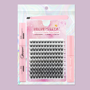 Cacao Mocha Rich DIY Cluster Eyelash 53D L Curl 9-14mm Warm <strong>Chocolate</strong> Toned Deep <strong>Brown</strong> Lash Friendly Autumn Bakery Brunch - Product Image 1