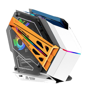 Hot Selling White Gaming PC <b>Case</b> Full Tempered Glass MATX ITX Chassis Ocean View RGB Fans <b>computer</b> <b>case</b> - Product Image 1