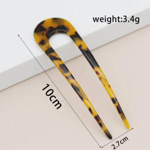 GENYA Essigsäure- und Wasserbeständige Modische Haarnadel im Schildpatt-Design für Zöpfe und Styling für Frauen - Product Image 2