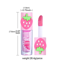 Gloss à lèvres brillant rose au design mignon, longue tenue, hydratant, végan, pour un usage quotidien, maquillage des lèvres, beauté