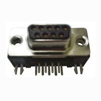 Connecteur D-Sub 9 broches femelle HARTING 09681537613 à angle droit pour carte PCB, format US, soudure à la vague, 6,5A, contrôle industriel