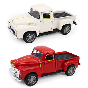 Modèle de <span class=keywords><strong>voiture</strong></span> en métal 1:43, camionnette rétro vintage, <span class=keywords><strong>jouet</strong></span> en métal moulé sous pression, modèle à deux portes, ouverture des portes, nostalgie vintage - Product Image 3