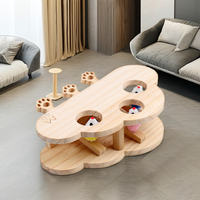 Jouets interactifs pour chats et animaux de compagnie, en bois massif, avec puzzle, pour le divertissement des chats, incluant un jouet souris Netflix