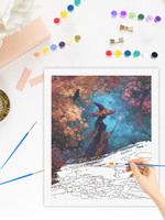 CHENISTORY Peinture par numéros DIY, motif Sorcier d'Halloween, pour adultes, cadeau DIY, tableau mural, décorations pour la maison