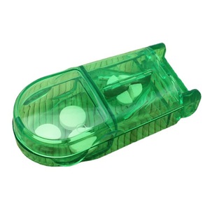 Coupe-pilules transparent professionnel avec étui de rangement, taille voyage, diviseur de pilules en plastique, boîte à pilules portable pour la gestion des médicaments - Product Image 4