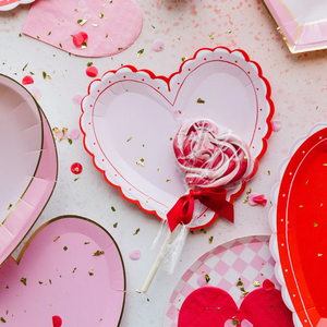 Juego de Vajilla Desechable para Fiesta de San Valentín DAMAI, Plato de Papel para Fiesta con Corazón Rojo y Rosa - Product Image 3