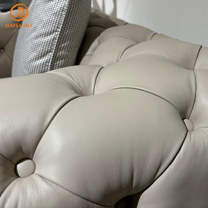Hotel French Classic Customizable Living Room Funiture Wood Antique European Royal High-End Genuine <strong>Leather</strong> Solid Luxury <strong>Sofa</strong> - Product Image 5
