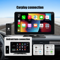 Autoradio portable sans fil 7 pouces HD Carplay écran tactile lecteur MP5 avec Apple CarPlay et Android Auto Mirror Link Fm TF USB