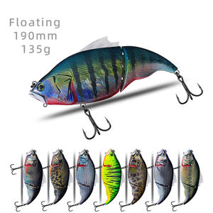 Howell 190mm 135g Duplo Articulado ABS Plástico Isca De Pesca Molde Hard Artificial <span class=keywords><strong>Swim</strong></span> Iscas para Zander Sea Bass para River Lake - Product Image 1